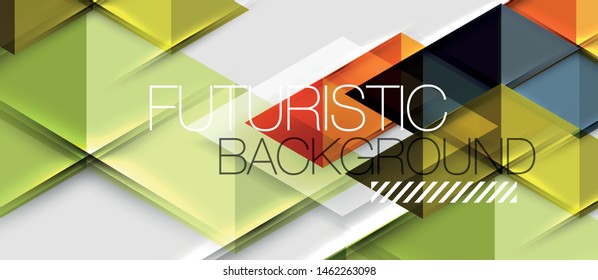 Triangle geometrical modern business presentation design template. Vector illustration