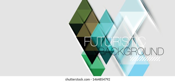 Triangle geometrical modern business presentation design template, abstract pattern for any background, vector illustration