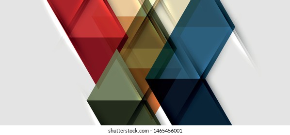 Triangle geometrical modern business presentation design template, abstract pattern for any background, vector illustration