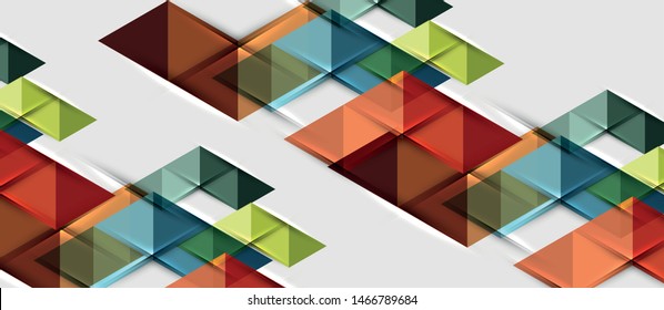 Triangle geometrical modern business presentation design template, abstract pattern for any background, vector illustration