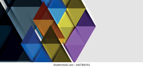 Triangle geometrical modern business presentation design template, abstract pattern for any background, vector illustration