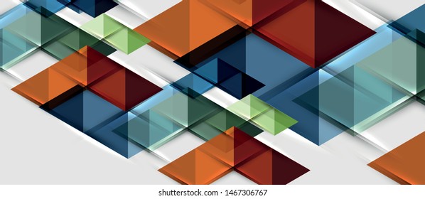 Triangle geometrical modern business presentation design template. Vector illustration