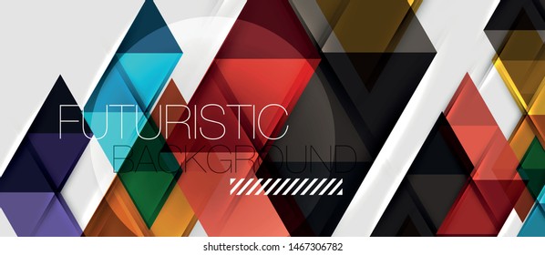 Triangle geometrical modern business presentation design template. Vector illustration