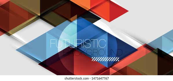 Triangle geometrical modern business presentation design template. Vector illustration