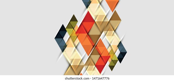 Triangle geometrical modern business presentation design template, abstract pattern for any background, vector illustration