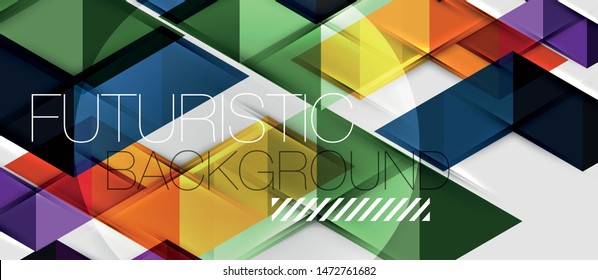 Triangle geometrical modern business presentation design template. Vector illustration