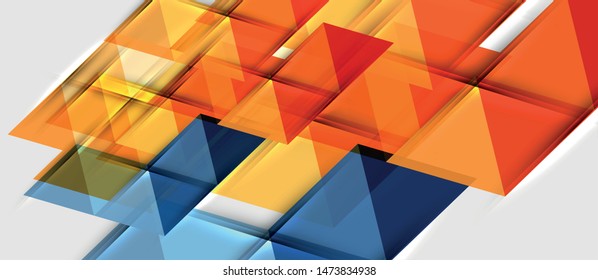 Triangle geometrical modern business presentation design template. Vector illustration