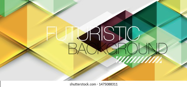 Triangle geometrical modern business presentation design template, abstract pattern for any background, vector illustration