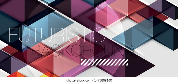Triangle geometrical modern business presentation design template. Vector illustration