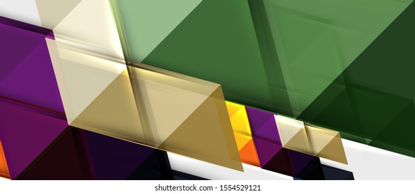 Triangle geometrical modern business presentation design template. Vector illustration