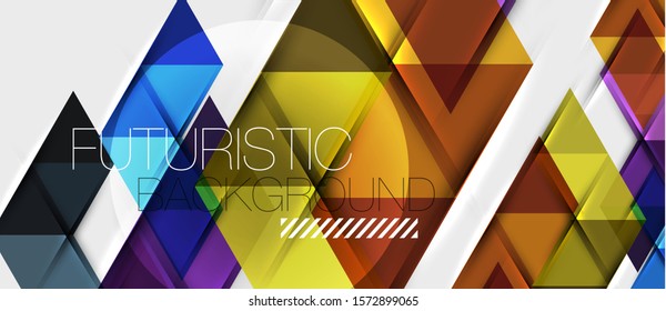 Triangle geometrical modern business presentation design template, abstract pattern for any background, vector illustration