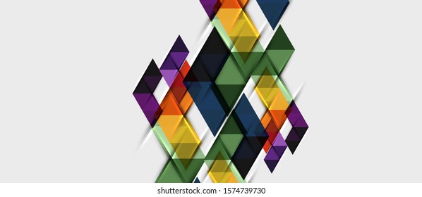 Triangle geometrical modern business presentation design template. Vector illustration