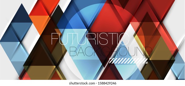 Triangle geometrical modern business presentation design template. Vector illustration