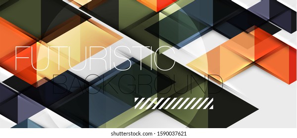 Triangle geometrical modern business presentation design template, abstract pattern for any background, vector illustration
