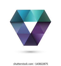 Triangle, geometrical symbol, vector illustration