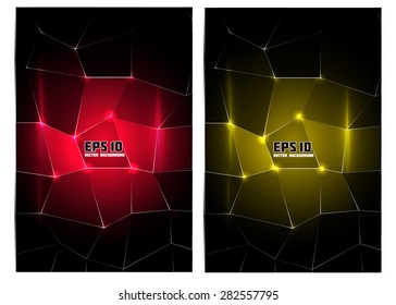 triangle geometrical vector background for your artwork red and yellow
