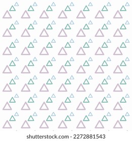 geometría triangular color pastel patrón vectorial transparente con diseño de fondo blanco para alfombras, papel de pared, ropa, envoltura, tela, cubierta