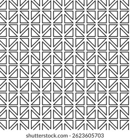 Driehoek Geometrie naadloos patroon. Illustratie van vectorgrafische lijn. Zwart-wit abstract Voor poster, flyer, banner, uitnodiging, social media, feest of verkoop
