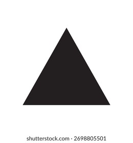 Triangle geometry silhouette icon vector flat illustration