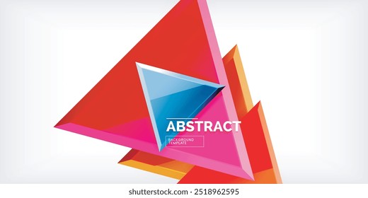 Dreieck Glas Formen geometrischen abstrakten Hintergrund. Vektorgrafik für Tapete, Banner, Hintergrund, Karte, Buchgrafik, Landing Page