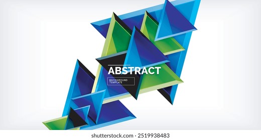 Triangle glass shapes geometric abstract background. Vector Illustration For Wallpaper, Banner, Background, Card, Book Illustration, landing page