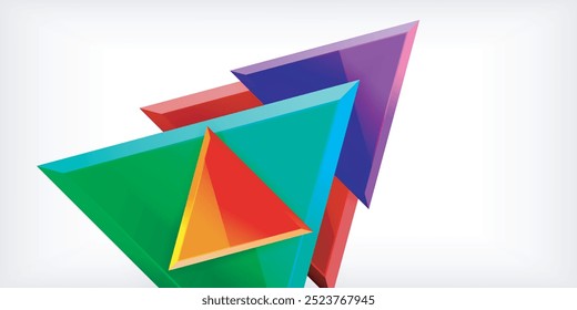 Triangle glass shapes geometric abstract background. Vector Illustration For Wallpaper, Banner, Background, Card, Book Illustration, landing page