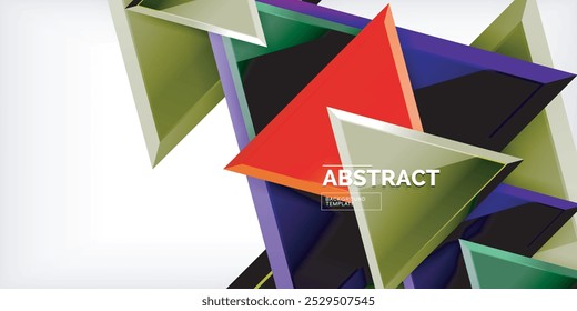 Dreieck Glas Formen geometrischen abstrakten Hintergrund. Vektorgrafik für Tapete, Banner, Hintergrund, Karte, Buchgrafik, Landing Page
