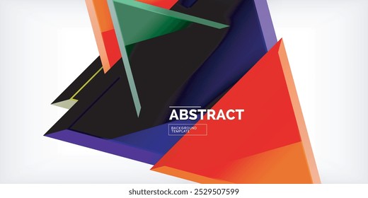 Triangle glass shapes geometric abstract background. Vector Illustration For Wallpaper, Banner, Background, Card, Book Illustration, landing page