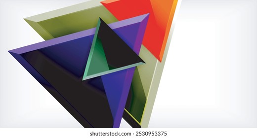 Fondo abstracto geométrico de las Formas de cristal del triángulo. Ilustración vectorial para el Fondo de pantalla, Anuncio, fondo, tarjeta, ilustración del libro, landing page