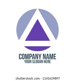 triangle, globe, letter a, and abstract logo concept for company, corporate, foundation, business, startup and enterprise.