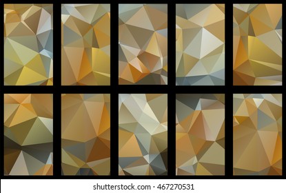 triangle gold an grey background