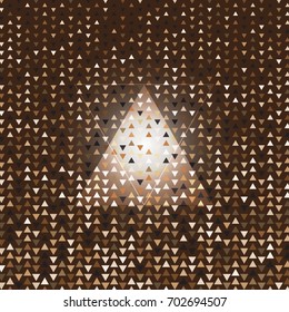 Triangle gold halftone dot abstract background, stock vector
