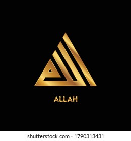 Calligrafía de Alá del Triángulo Oro Kufi