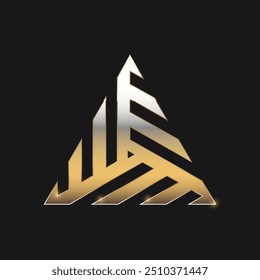 Triangel Gold Logo Symbol und Symbol Zeichen