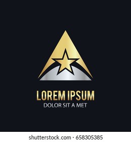 triangle gold star logo