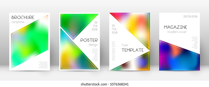 Triangle gorgeous template for Brochure, Annual Report, Magazine, Poster, Corporate Presentation, Portfolio, Flyer. Bewitching colorful cover page.