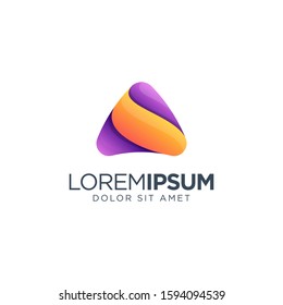 Triangle Gradient Logo vector illustration, colorful logo