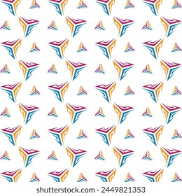 Triangle grand trendy multicolor repeating pattern vector illustration background design