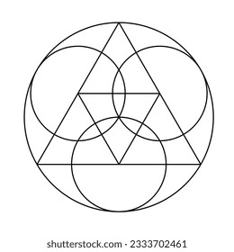 triangle graph. Sacred Geometry Vector Design Elements. This religion, philosophy, and spirituality symbols. the world of geometric mystic mandalas. intricately illustrations.