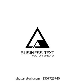 triangle graphic, business construction logo, real estate logo flat design with initial letter la graphic logo template.