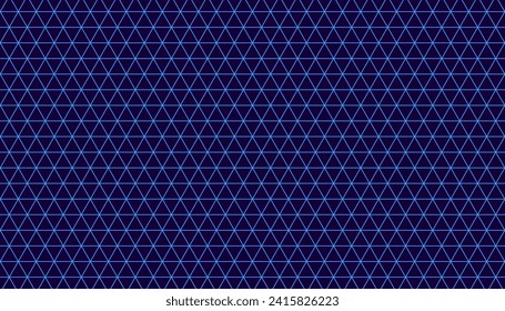 Triangle Grid Template for Your Design. Triangular Isometric Grid. Blueprint White Background. Vector Illustration.