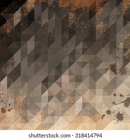 triangle grunge background, vector illustration