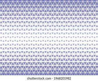 Triangle halftone blue white geometric seamless pattern vector design. Mosaic grid, halftone triangles graphic texture.