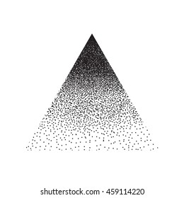 Triangle. Halftone dotted design element. Vector illustration EPS 10