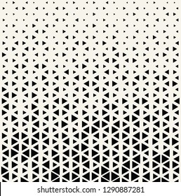 triangle halftone pattern, seamless geometric gradient border