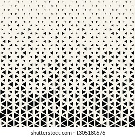 Triangle Halftone Pattern, Seamless Geometric Gradient Border