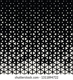 triangle halftone pattern, seamless geometric gradient border