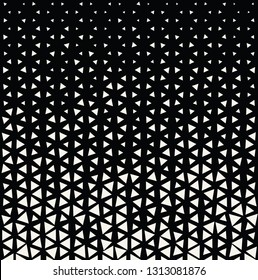 triangle halftone pattern, seamless geometric gradient border