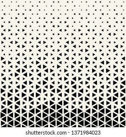 triangle halftone pattern, seamless geometric gradient border
