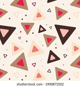 triangle Haman ears Purim Jewish Holiday Pattern